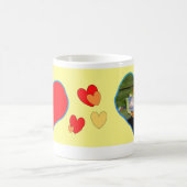 ハートフォトコーヒーマグ黄 コーヒーマグカップ (中央)
