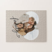 ハートフォトファミリーパズル-パーソナライズされたギフト ジグソーパズル (横)