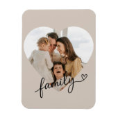 ハートフォトファミリーパーソナライズされた マグネット (縦)