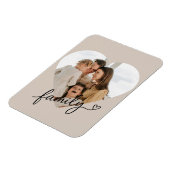 ハートフォトファミリーパーソナライズされた マグネット (左側)