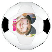 ハートフォトフレームのカスタムデザイン サッカーボール (回転)