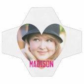 ハートフォトフレームのカスタムデザイン サッカーボール (フラット)