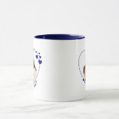 ハートフォトフレームMAGネイビーブルー マグカップ (中央)