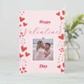 ハートフォトフレームValentines Dayギフトカード 招待状 (スタンド正面)