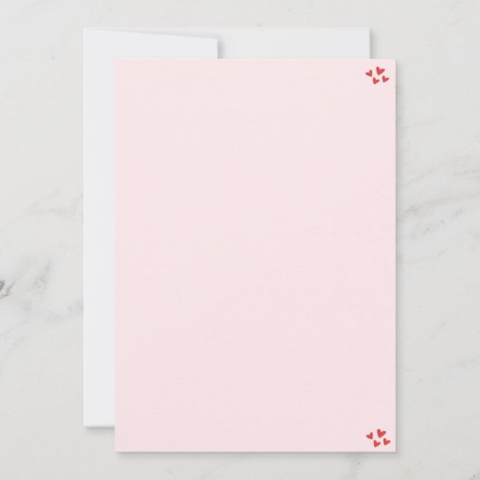 ハートフォトフレームValentines Dayギフトカード 招待状 (裏面)