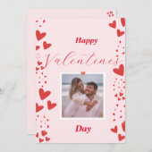 ハートフォトフレームValentines Dayギフトカード 招待状 (正面/裏面)