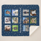 ハートフォトモンタージュギフト毛布素晴らしの親 シェルパブランケット (正面(横))