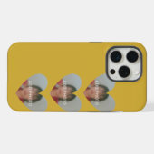 ハートフォト金ゴールド電話ケース iPhoneケース (裏面横)