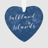 ハートフォークランド諸島国旗、フォークランド（マルビナス）諸島 オーナメント (正面)