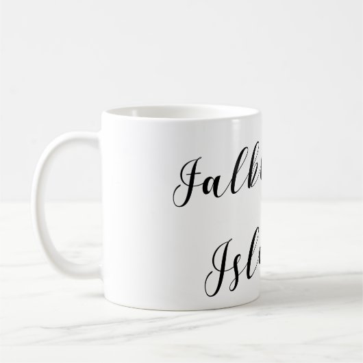 ハートフォークランド諸島国旗、フォークランド(マルビナス)諸島 コーヒーマグカップ (左)