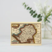 「ハートフォーデシャー」ヘルツフォードシャー郡地図 ポストカード (スタンド正面)