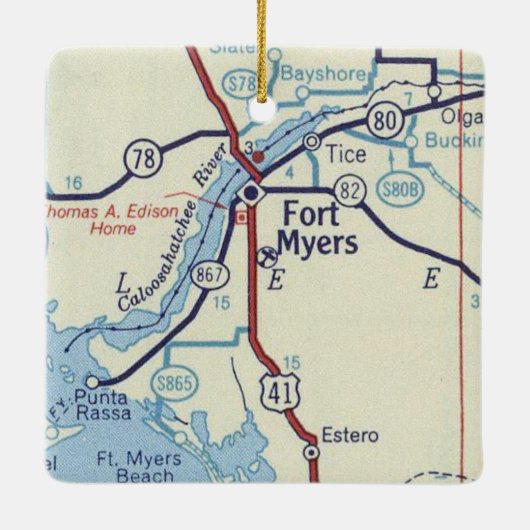 ハートフォートマイヤーズフロリダ セラミックオーナメント (裏面)