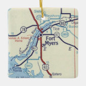 ハートフォートマイヤーズフロリダ セラミックオーナメント (正面)