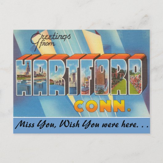 ハートフォードからの挨拶 ポストカード (正面)