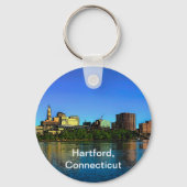 ハートフォードコネチカットのスカイラインアニメ キーホルダー (正面)