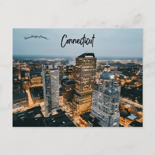 ハートフォードコネチカットの眺め ポストカード (正面)