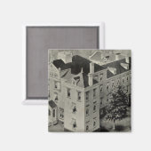 ハートフォードコネチカットイラストレーション マグネット (正面/裏面)