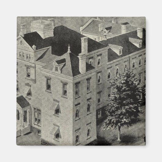 ハートフォードコネチカットイラストレーション マグネット (正面)