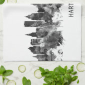 ハートフォードコネチカットBW キッチンタオル (折り畳み)