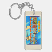 ハートフォードコネチカットCTのヴィンテージ旅行記念品 キーホルダー (正面左)