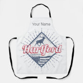 ハートフォードシティコネチカット統一された州USA エプロン (正面)