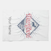 ハートフォードシティコネチカット統一された州USA キッチンタオル (横)