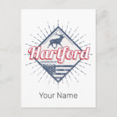 ハートフォードシティコネチカット統一された州USA シーズンポストカード (正面)