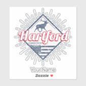 ハートフォードシティコネチカット統一された州USA シール (シート)