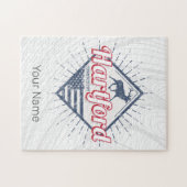 ハートフォードシティコネチカット統一された州USA ジグソーパズル (横)