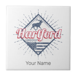 ハートフォードシティコネチカット統一された州USA タイル