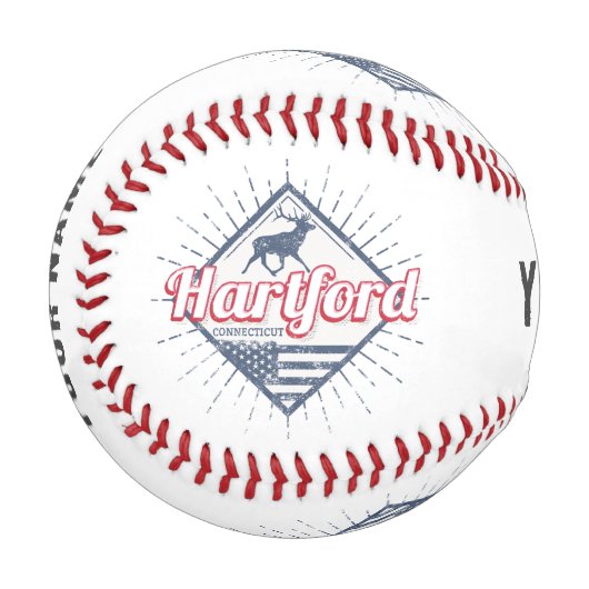 ハートフォードシティコネチカット統一された州USA 野球ボール (正面左)