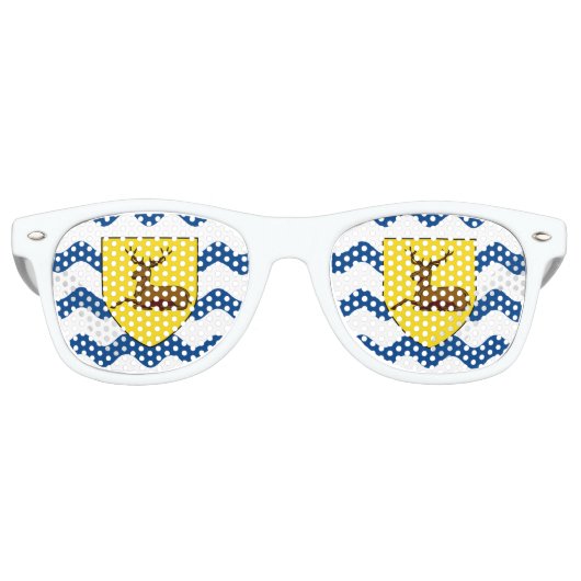 ハートフォードシャー州旗レトロサングラス レトロサングラス (正面)