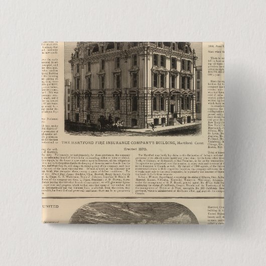 ハートフォード火災保険会社 缶バッジ (正面)