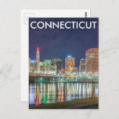 ハートフォード（コネチカット州）のスカイライン ポストカード (正面/裏面)