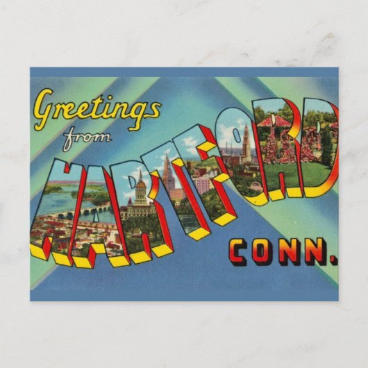 ハートフォード コネチカット州 挨拶 ポストカード (正面)