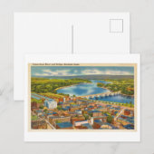 ハートフォード、コネチカット、ヴィンテージの鳥瞰図 ポストカード (正面/裏面)