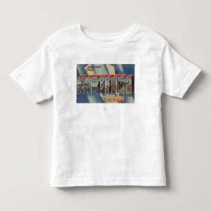 ハートフォード、コネチカット-大きい手紙場面2 トドラーTシャツ