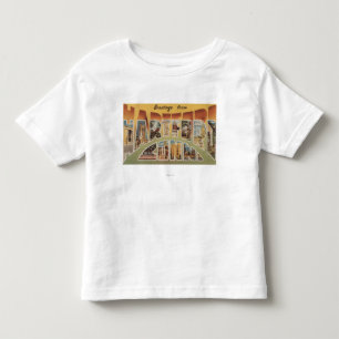 ハートフォード、コネチカット-大きい手紙場面3 トドラーTシャツ