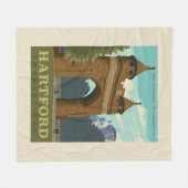 ハートフォードCT フリースブランケット (正面(横))