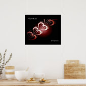 ハートフラクタルアートポスターウォールデコーグラフィックアート ポスター (キッチン)