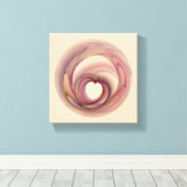 ハートフラクタル キャンバスプリント (インサイチュ (ウッドフロア))