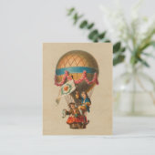 ハートフラグ熱気球 ポストカード (スタンド正面)