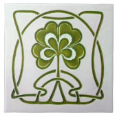 ハートフラワーアールヌーボーヴィンテージデコールウェッセルサー タイル (正面)