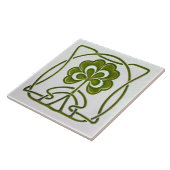 ハートフラワーアールヌーボーヴィンテージデコールウェッセルサー タイル (側面)