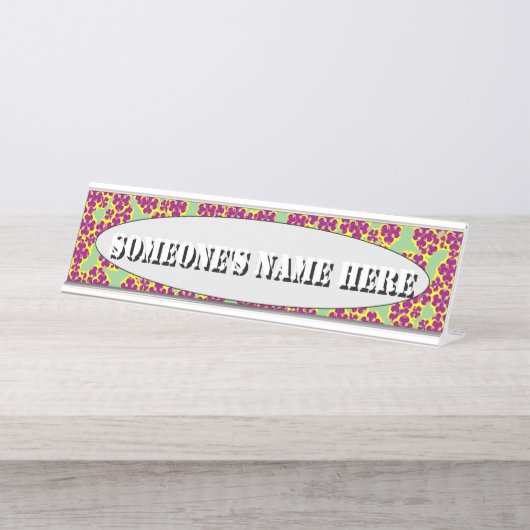 ハートフラワーズバイケネス・ヨンチ デスクネームプレート (正面)