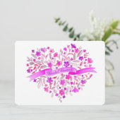 ハートフラワーブーケアートブライダルブランチ 招待状 (スタンド正面)