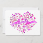 ハートフラワーブーケアートブライダルブランチ 招待状 (正面)