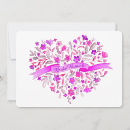 ハートフラワーブーケアートブライダルブランチ 招待状