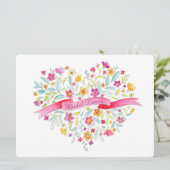 ハートフラワーブーケアートブライダルランチ 招待状 (スタンド正面)