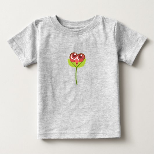 ハートフラワー ベビーTシャツ (正面)